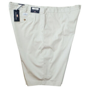 $85 Vineyard Vines Men`s 11" Chino Breaker Shorts 50T Big & Tall Stone NWT